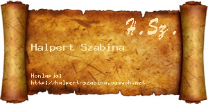 Halpert Szabina névjegykártya